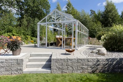 Megawall Avslutningsblokk/Megaloc Hjørne Grå