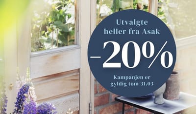 𝟮𝟬% 𝗿𝗮𝗯𝗮𝘁𝘁 på utvalgte heller fra Asak!