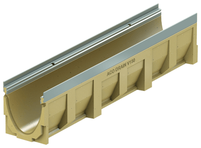 Aco Multiline V-150 0.0 U/Fall m/Galv.Kant L=1m.