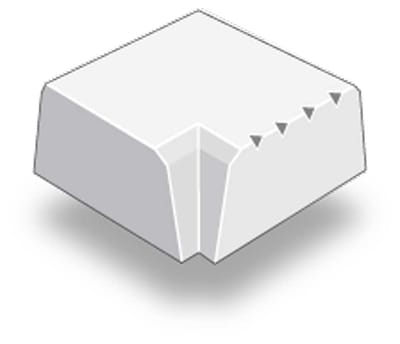 Minimur Hjørne Innv/Utv. Grå Nr. 4