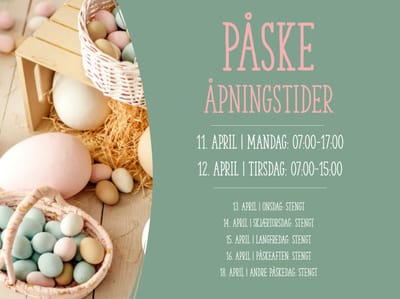 Åpningstider i påsken