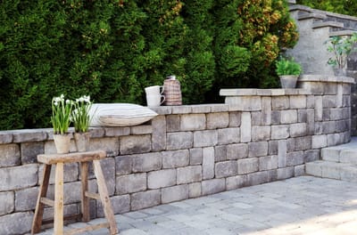 Herregård Mur Tromlet Gråmix Buestein