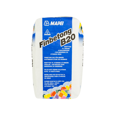Støpemørtel B20 Finbetong 20 Kg