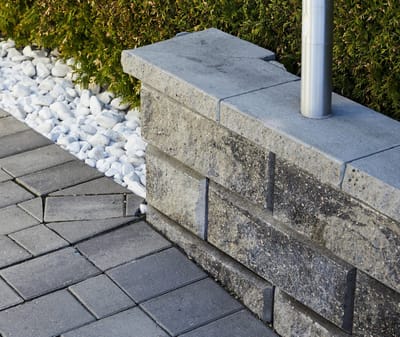 Kombimur Grå Knekt front